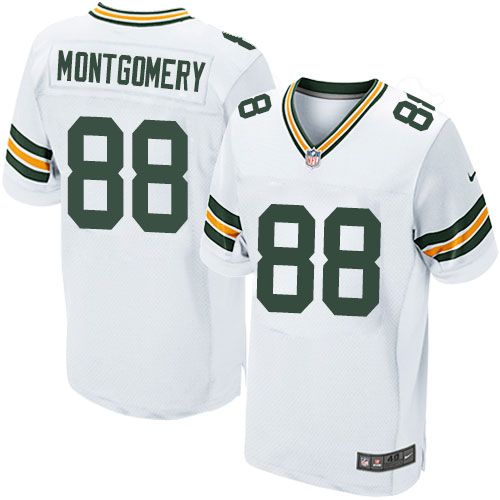 Nike Packers #88 Ty Montgomery White Men's Stitched NFL Elite Jersey